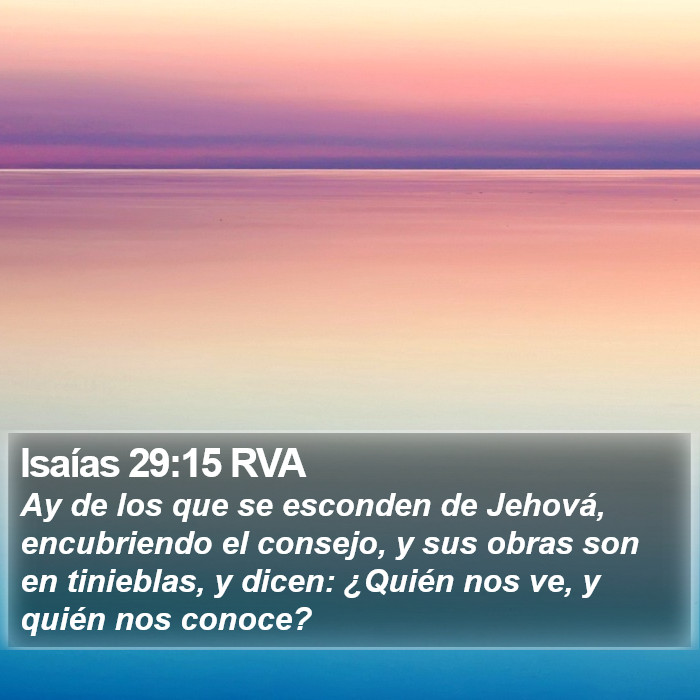 Isaías 29:15 RVA Bible Study