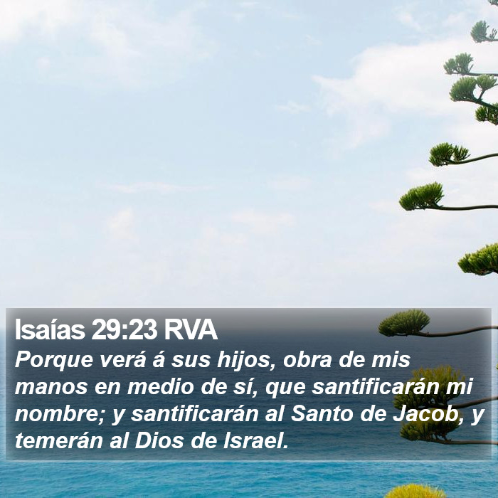 Isaías 29:23 RVA Bible Study