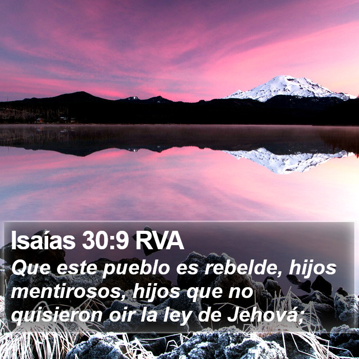 Isaías 30:9 RVA Bible Study