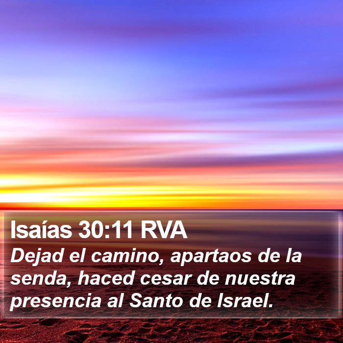 Isaías 30:11 RVA Bible Study