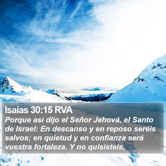 Isaías 30:15 RVA Bible Study