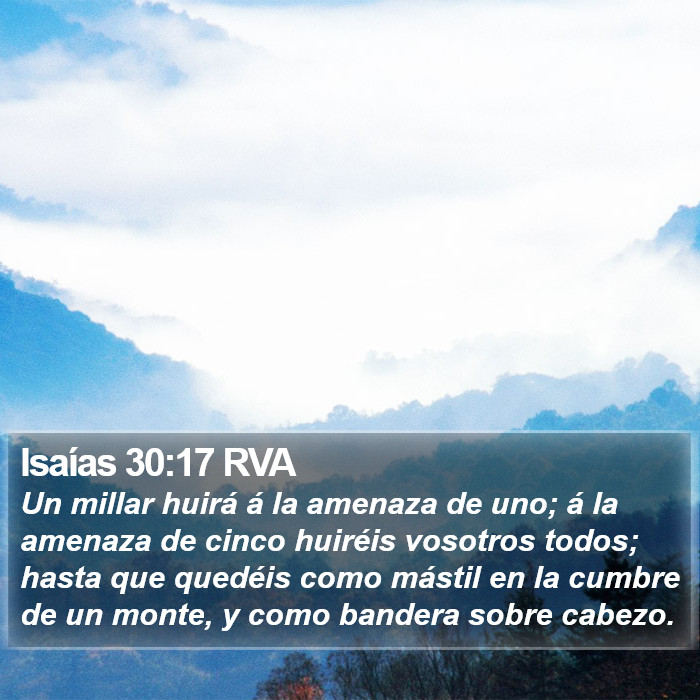 Isaías 30:17 RVA Bible Study