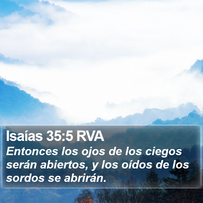 Isaías 35:5 RVA Bible Study