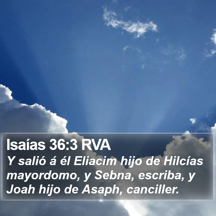 Isaías 36:3 RVA Bible Study