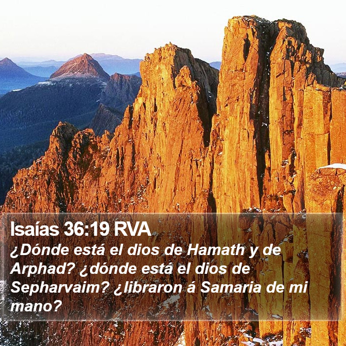 Isaías 36:19 RVA Bible Study