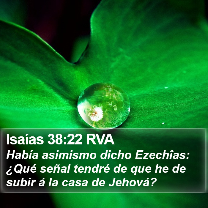 Isaías 38:22 RVA Bible Study