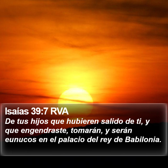 Isaías 39:7 RVA Bible Study