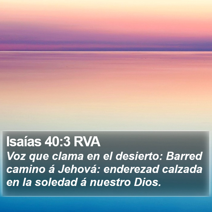 Isaías 40:3 RVA Bible Study