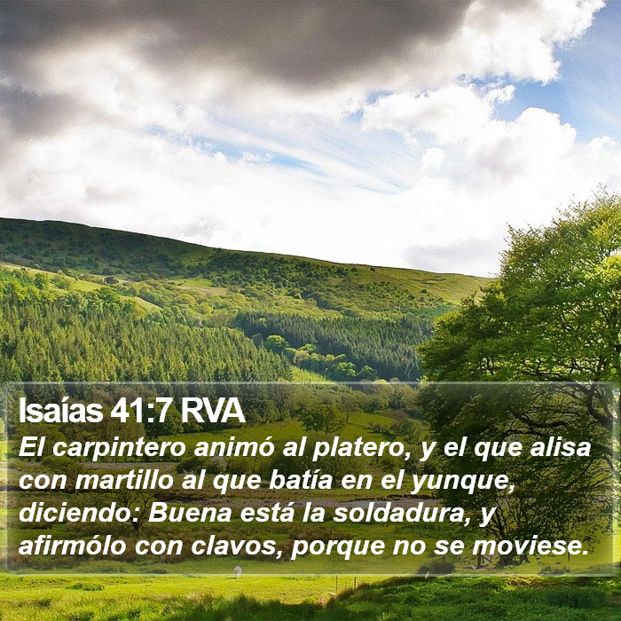 Isaías 41:7 RVA Bible Study