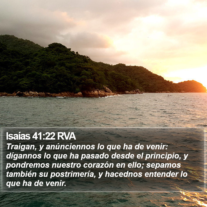 Isaías 41:22 RVA Bible Study