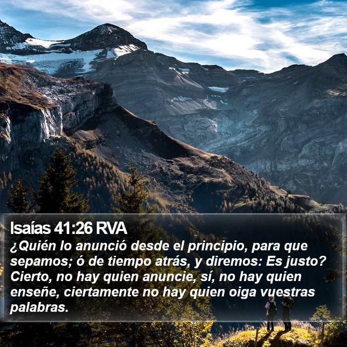 Isaías 41:26 RVA Bible Study