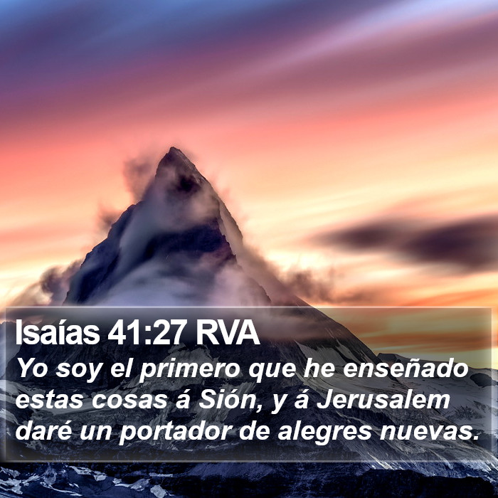 Isaías 41:27 RVA Bible Study