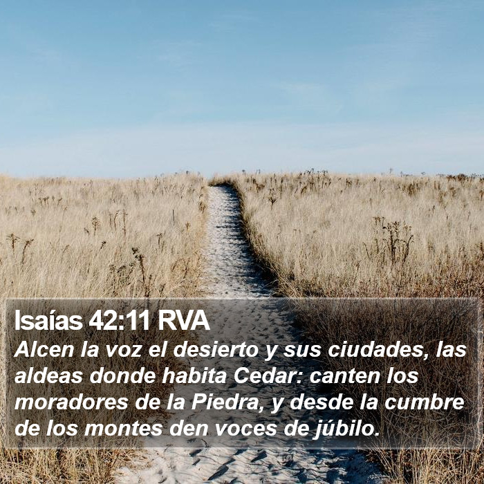 Isaías 42:11 RVA Bible Study