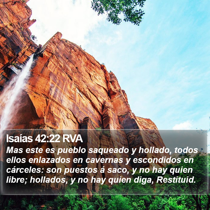 Isaías 42:22 RVA Bible Study