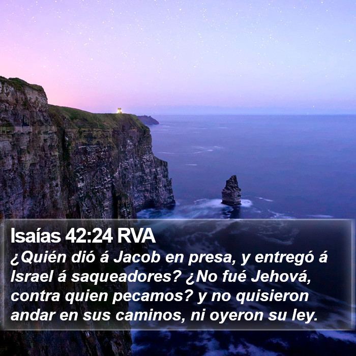 Isaías 42:24 RVA Bible Study