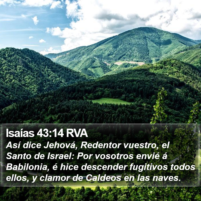 Isaías 43:14 RVA Bible Study