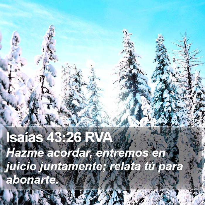 Isaías 43:26 RVA Bible Study