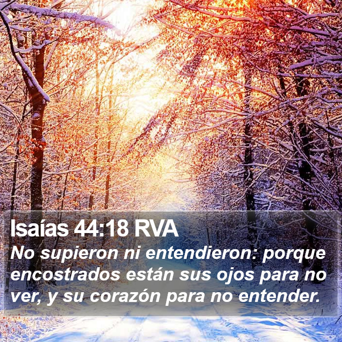 Isaías 44:18 RVA Bible Study