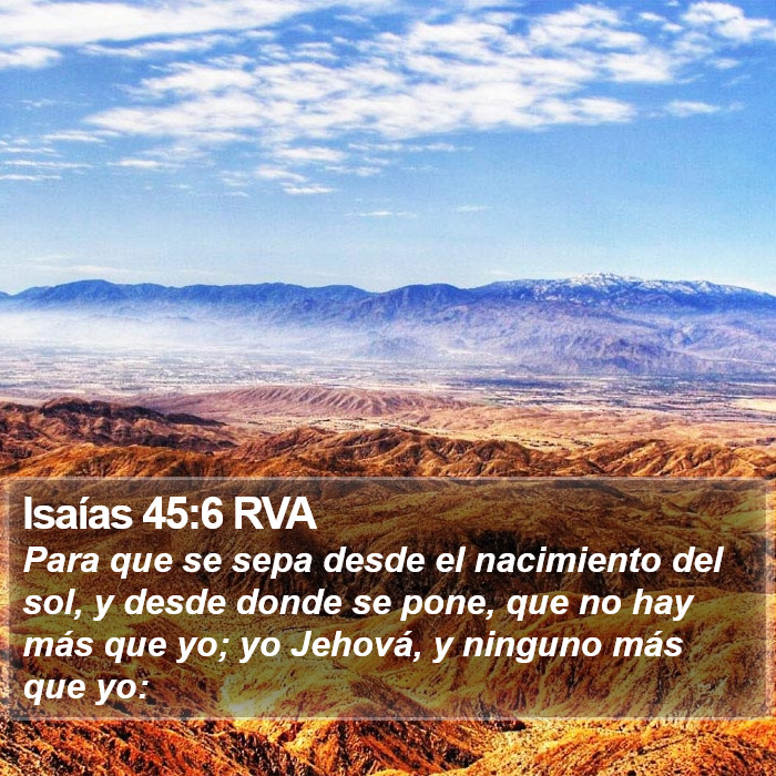 Isaías 45:6 RVA Bible Study