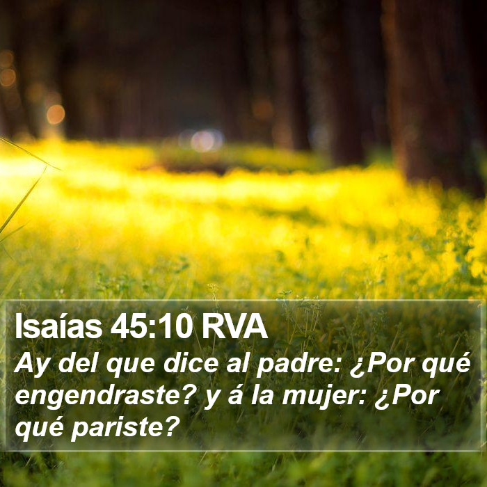 Isaías 45:10 RVA Bible Study