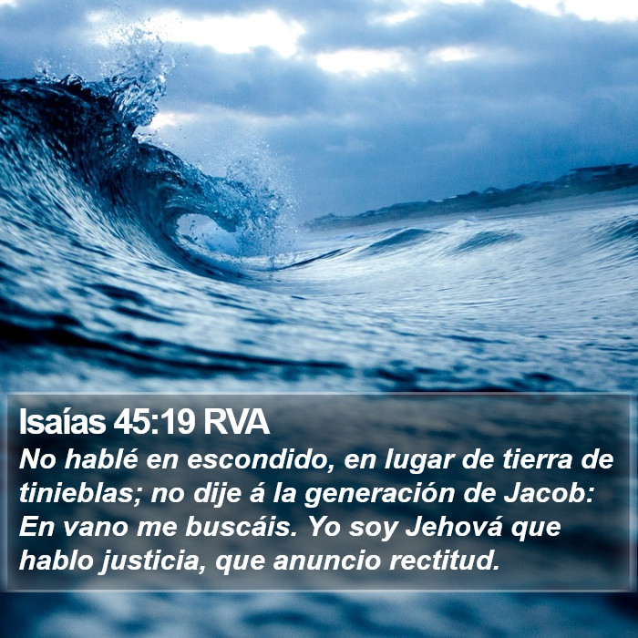 Isaías 45:19 RVA Bible Study
