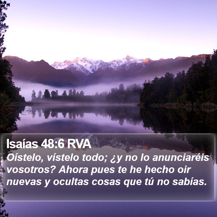 Isaías 48:6 RVA Bible Study