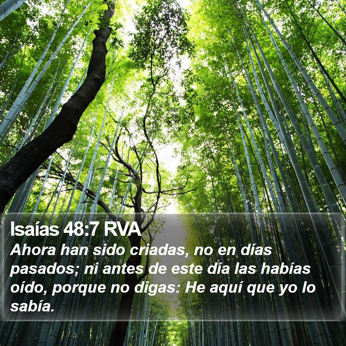 Isaías 48:7 RVA Bible Study