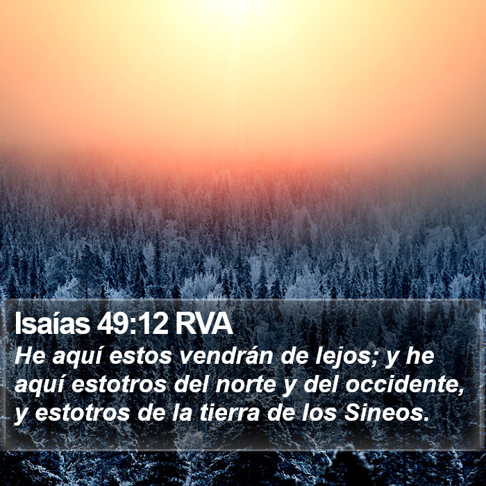 Isaías 49:12 RVA Bible Study