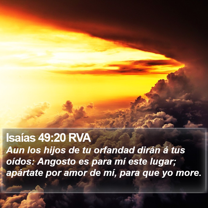 Isaías 49:20 RVA Bible Study