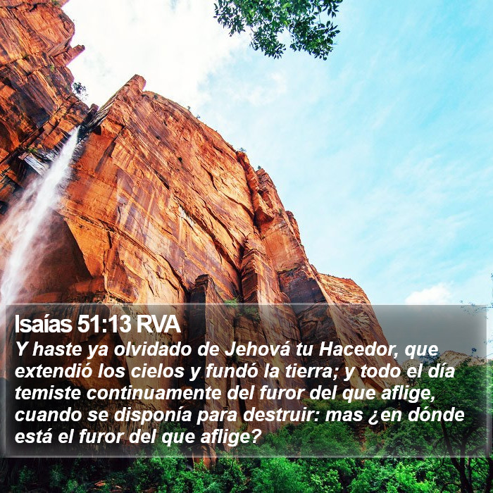 Isaías 51:13 RVA Bible Study