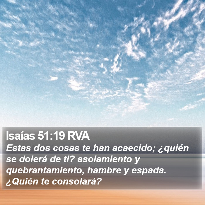 Isaías 51:19 RVA Bible Study