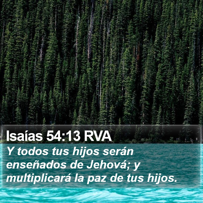 Isaías 54:13 RVA Bible Study