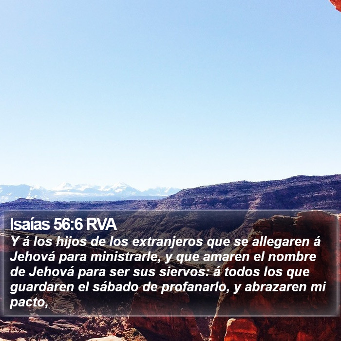 Isaías 56:6 RVA Bible Study