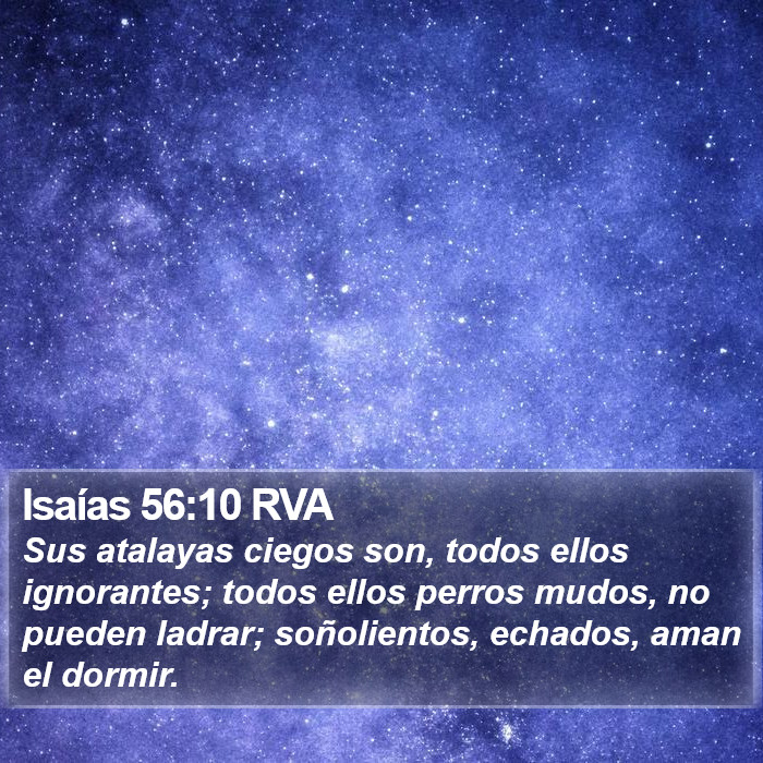 Isaías 56:10 RVA Bible Study