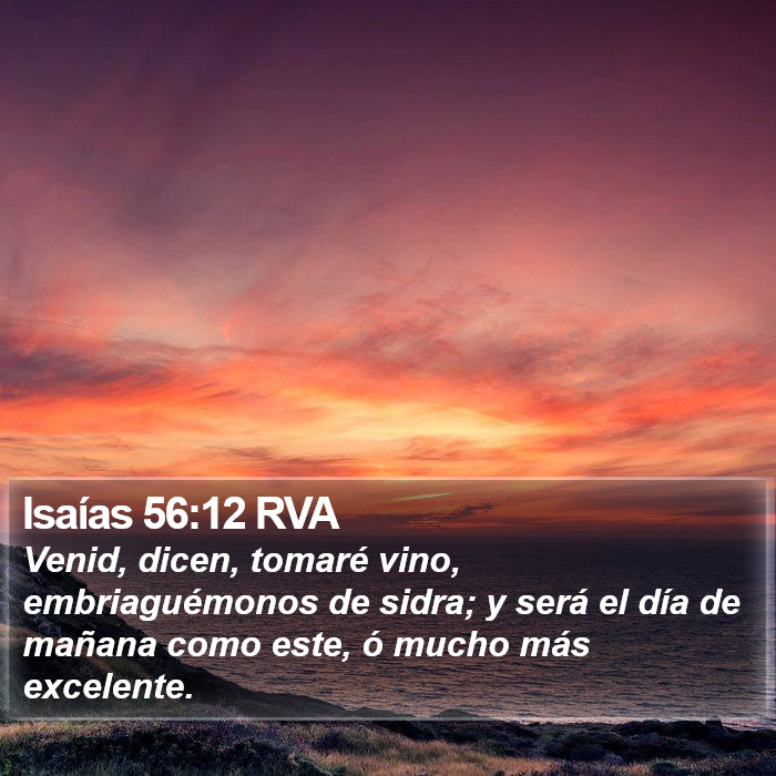 Isaías 56:12 RVA Bible Study