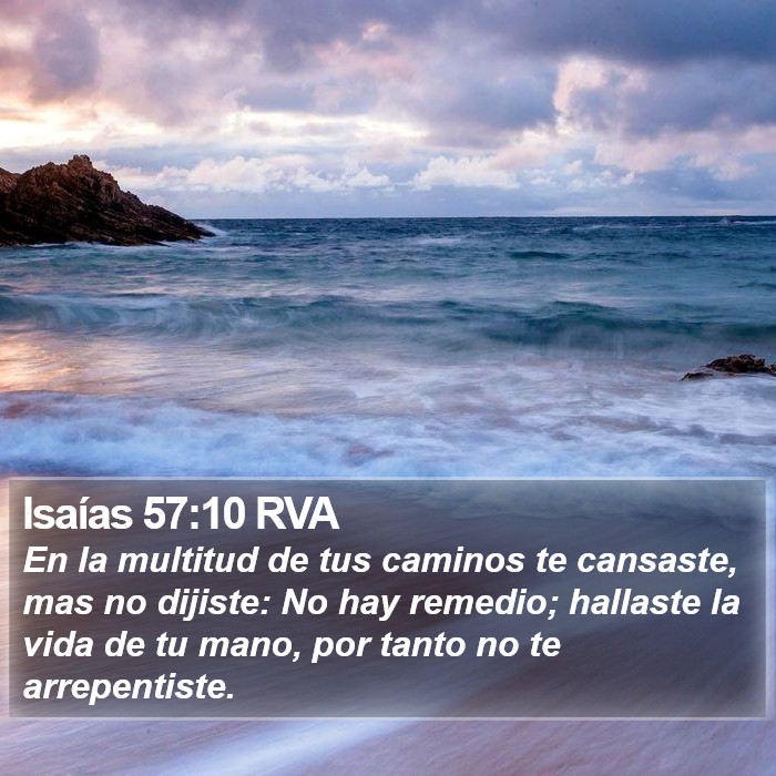 Isaías 57:10 RVA Bible Study