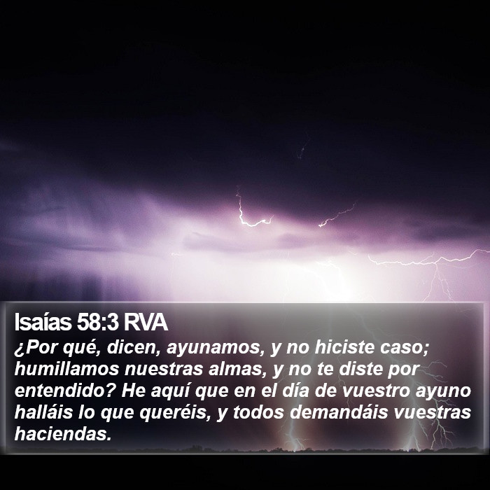 Isaías 58:3 RVA Bible Study