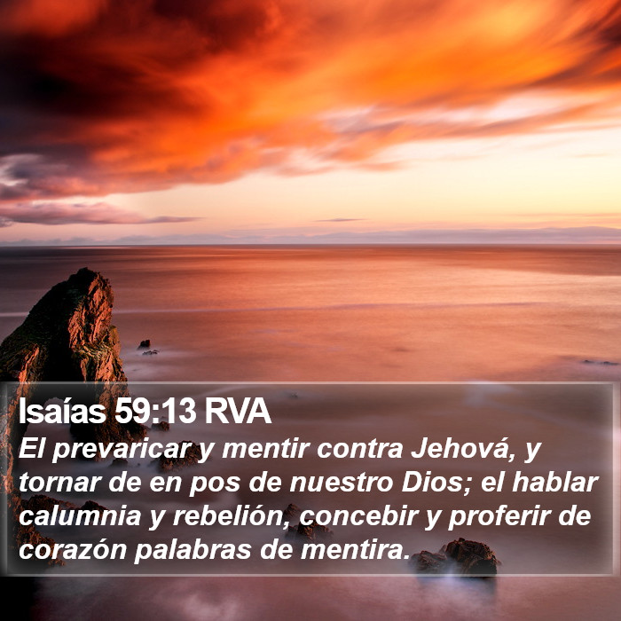 Isaías 59:13 RVA Bible Study