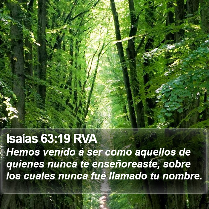 Isaías 63:19 RVA Bible Study