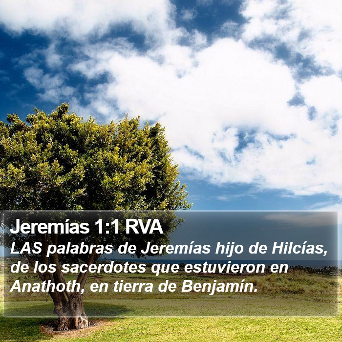 Jeremías 1:1 RVA Bible Study