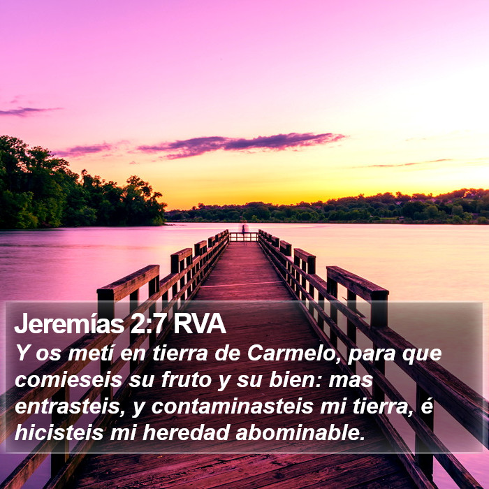 Jeremías 2:7 RVA Bible Study