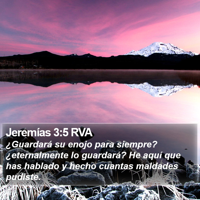 Jeremías 3:5 RVA Bible Study