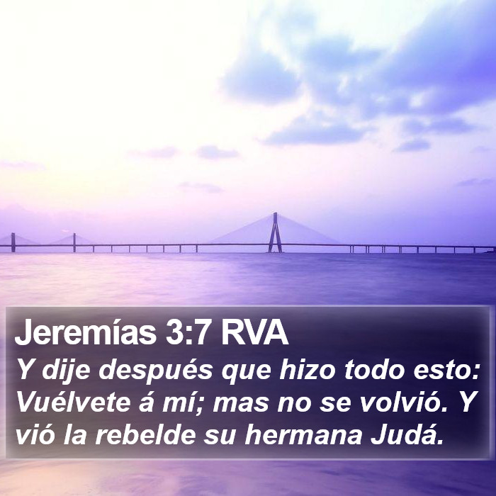 Jeremías 3:7 RVA Bible Study