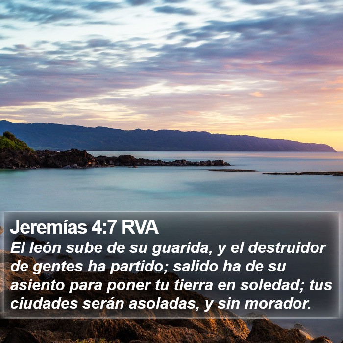 Jeremías 4:7 RVA Bible Study