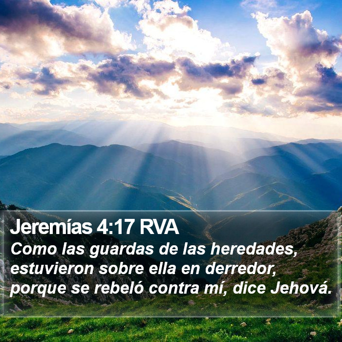 Jeremías 4:17 RVA Bible Study