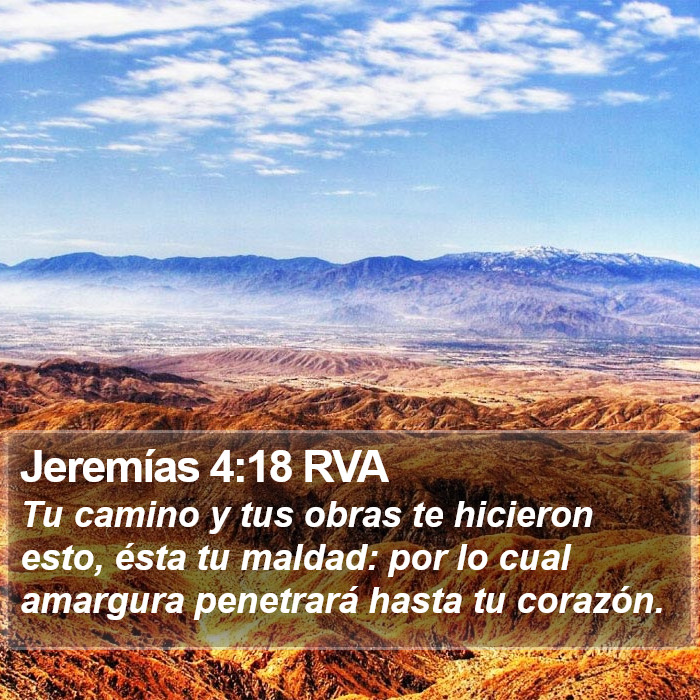 Jeremías 4:18 RVA Bible Study