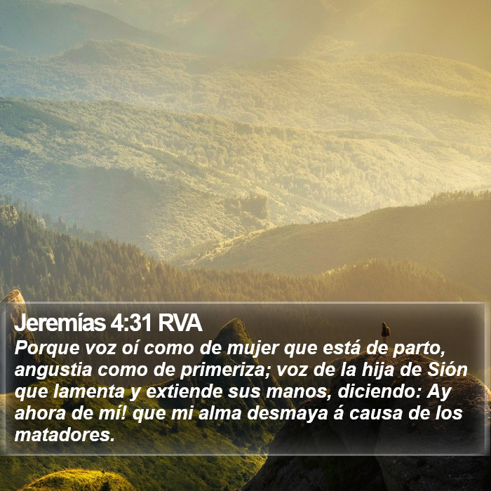 Jeremías 4:31 RVA Bible Study