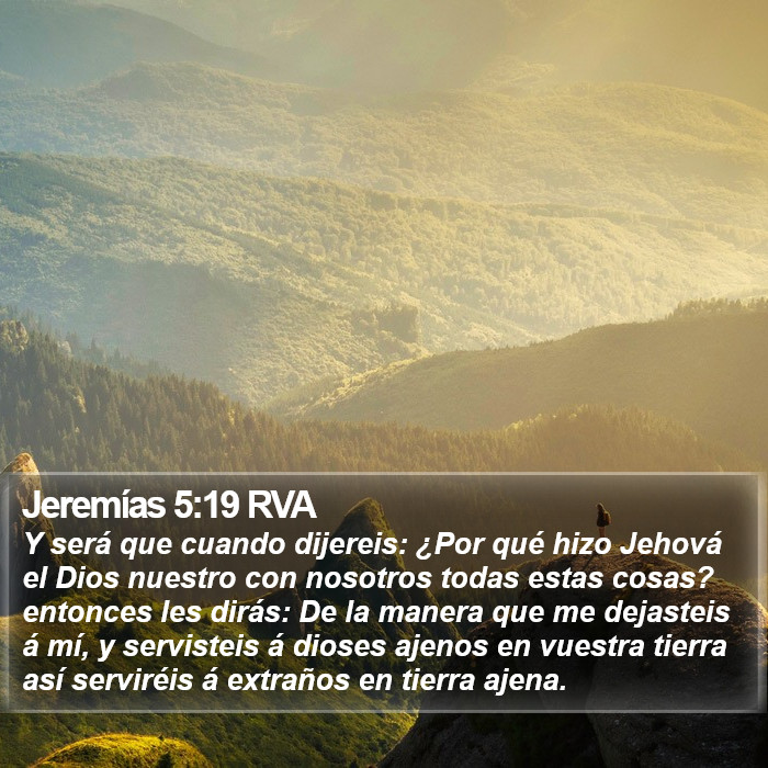 Jeremías 5:19 RVA Bible Study