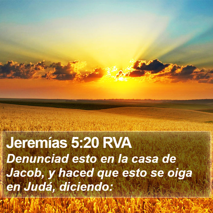 Jeremías 5:20 RVA Bible Study