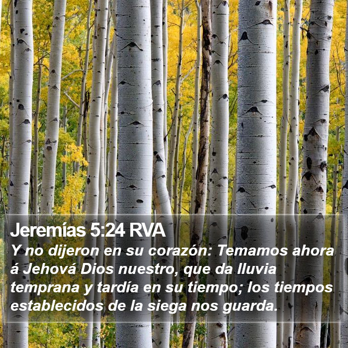 Jeremías 5:24 RVA Bible Study